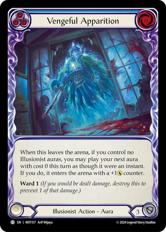 Vengeful Apparition (Blue) [MST157] (Part the Mistveil)  Rainbow Foil Discount