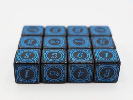 12 piece D6 s - Magic Burst Blue Fashion