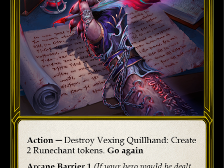 Vexing Quillhand (Golden) [FAB080] (Promo)  Cold Foil For Discount