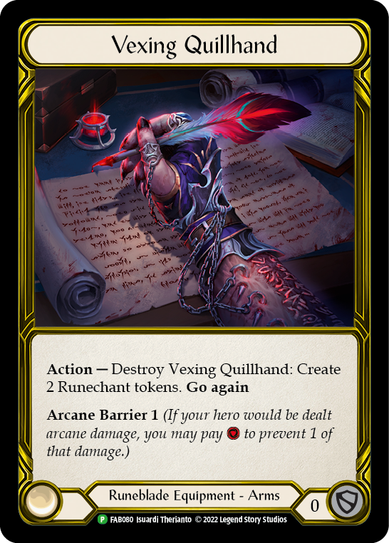 Vexing Quillhand (Golden) [FAB080] (Promo)  Cold Foil For Discount