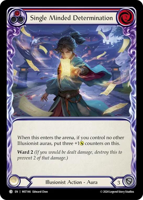 Single Minded Determination (Red) [MST146] (Part the Mistveil)  Rainbow Foil Cheap