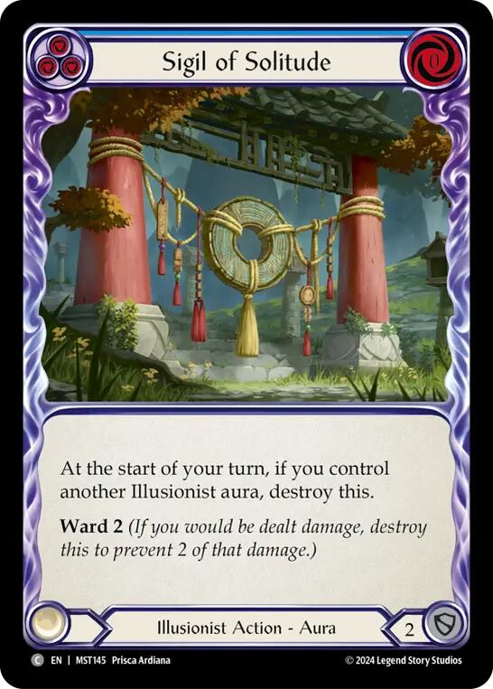 Sigil of Solitude (Blue) [MST145] (Part the Mistveil) Hot on Sale