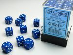 Opaque Blue white 12mm d6 Dice Block (36 dice) For Cheap