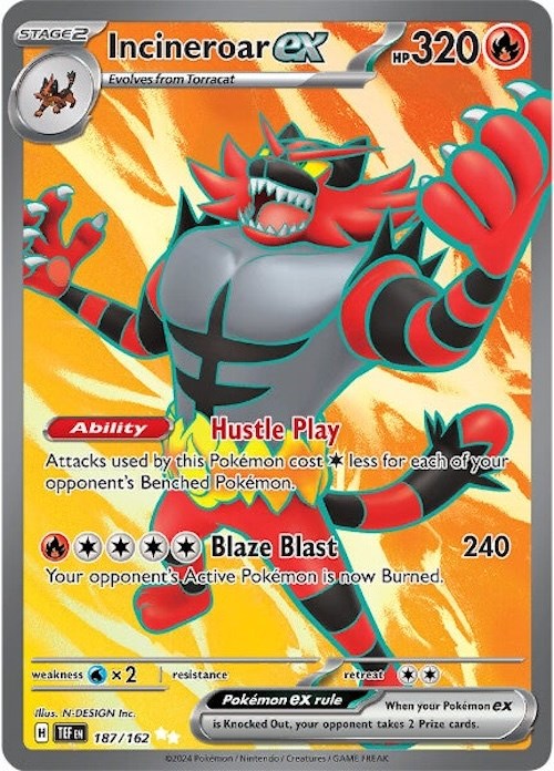 Incineroar ex (187 162) [Scarlet & Violet: Temporal Forces] Hot on Sale