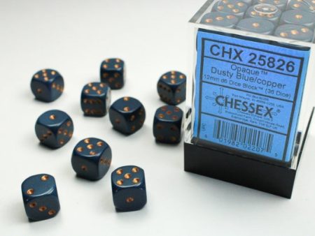 Opaque Dusty Blue copper 12mm d6 Dice Block (36 dice) Online Sale