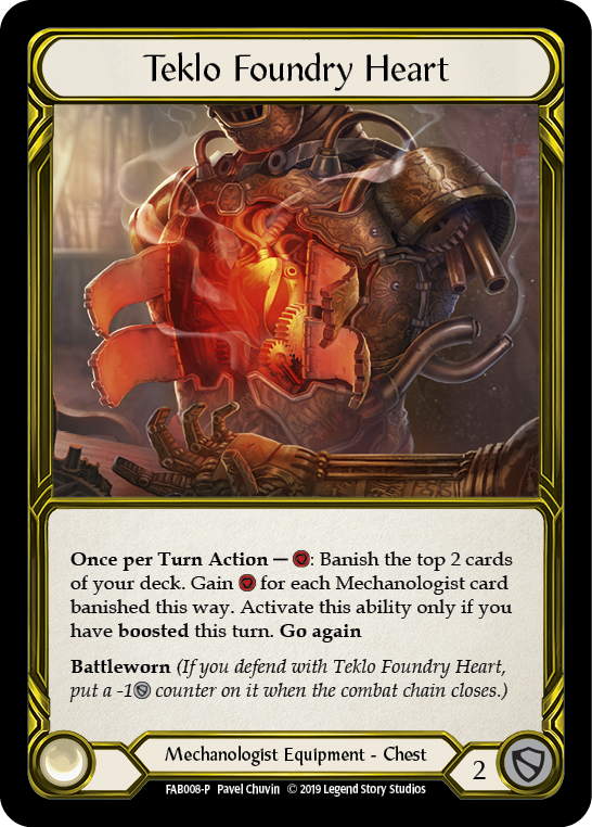 Teklo Foundry Heart [FAB008-P] (Promo)  1st Edition Cold Foil - Golden Supply