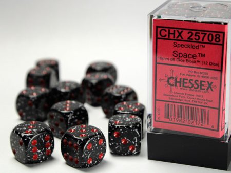 25708 Speckled Space 16mm d6 Dice Block (12 dice) on Sale