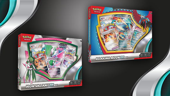 Pokemon TCG Roaring Moon Iron Valiant Ex Box Online now